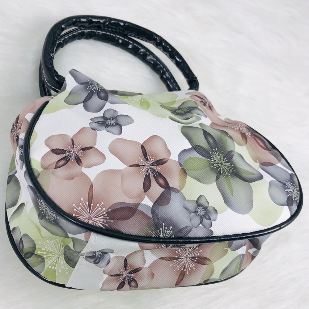 HP❤️New! Vintage Flowers Two Zip Compartments Bag - Picture 4 of 7